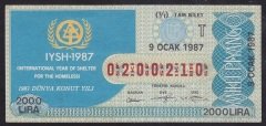 1987 9 OCAK TAM BİLET T SERİSİ - 0200210