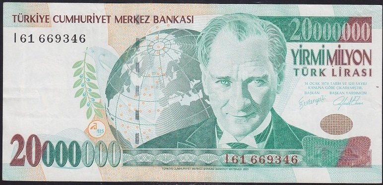 7.EMİSYON 20 000 000 LİRA I61 669346 ÇÇT