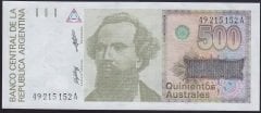 Arjantin 500 Australes 1988 - 1989 Çilaltı Çil Pick 328a