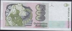 Arjantin 500 Australes 1988 - 1989 Çilaltı Çil Pick 328a