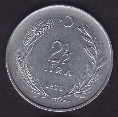 1978 Yılı 2.5 Lira Ters