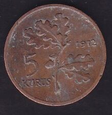 1972 Yılı 5 Kuruş