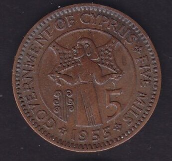 Kıbrıs 5 Mils 1955
