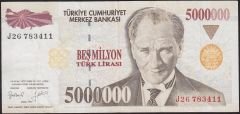 7.Emisyon 5 000 000 Lira J26 783411 Çok Temiz+