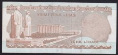 6.EMİSYON 2.TERTİP 20 LİRA D26 110464 İŞLEMLİ HALİYLE