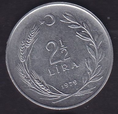 1979 Yılı 2.5 Lira Düz