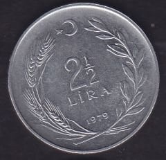 1979 Yılı 2.5 Lira Düz