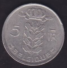 Belçika 5 Frank 1975