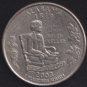 Amerika Çeyrek Dolar 2003 D Hatıra Alabama