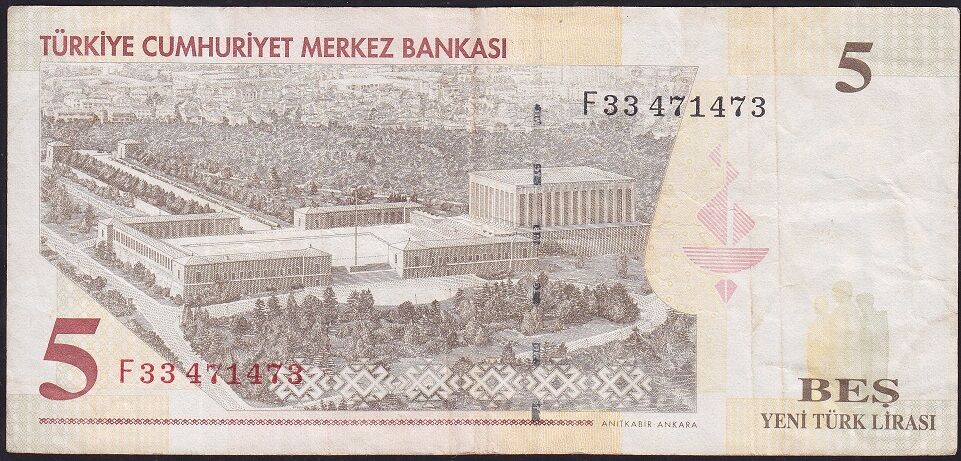 8.Emisyon 5 YTL F33 471473 Çok Temiz