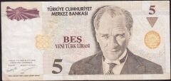 8.Emisyon 5 YTL F33 471473 Çok Temiz