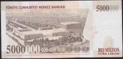 7.Emisyon 5000000 Lira F44 422369 Çok Çok Temiz+