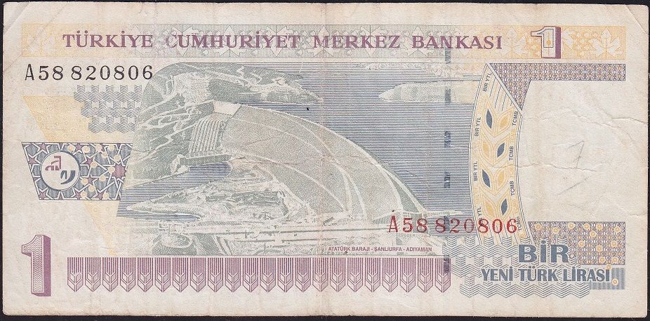 8.Emisyon 1 YTL A58 820806 Çok Temiz