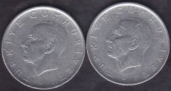 1965 Yılı 1 Lira Çok Temiz (Ters Düz Takım )