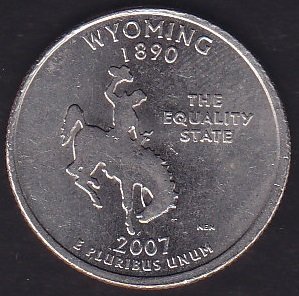 Amerika Çeyrek Dolar 2007 P Hatıra Wyoming