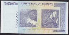 ZİMBABWE 10000000000 (  10 MİLYAR ) DOLAR 2008 ÇİL