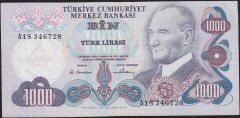 6.Emisyon 1.Tertip 1000 Lira A18 346728 Çok Temiz+