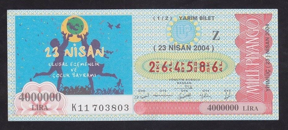 2004 23 NİSAN YARIM BİLET
