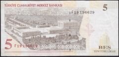 8.Emisyon 5 YTL F19 196629 Çok Temiz