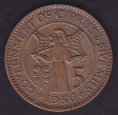 Kıbrıs 5 Mils 1956