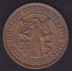 Kıbrıs 5 Mils 1956