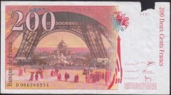 FRANSA 200 FRANK 1997 HALİYLE eski kağıt para fiyatları