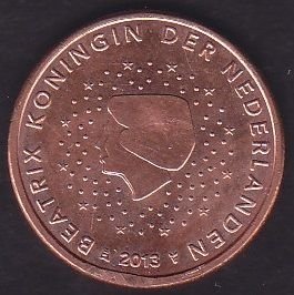 Avrupa 5 Euro Cent 2013 Hollanda
