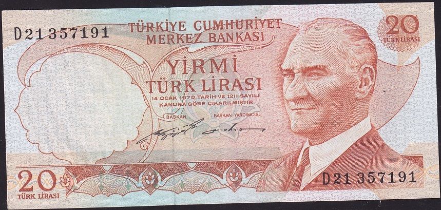 6.Emisyon 2.Tertip 20 Lira D21 357191 Çilaltı