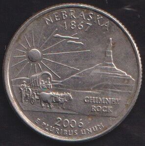 Amerika Çeyrek Dolar 2006 D Hatıra Nebraska