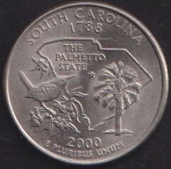 Amerika Çeyrek Dolar 2000 P Hatıra South Carolina