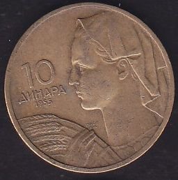 Yugoslavya 10 Dinar 1955