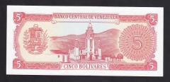 Venezuela 5 Bolivares 1989 Çil Pick 70b
