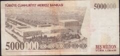 7.Emisyon 5 000 000 Lira F53 183123 Çok Temiz