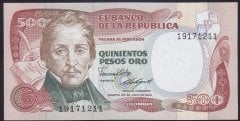 Kolombiya 500 Pesos Oro 1986 Çil Pick 431a