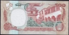 Kolombiya 500 Pesos Oro 1986 Çil Pick431a