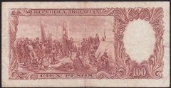 Arjantin 100 Pesos 1957 (1965 - 1966 ) Çok Temiz Pick272