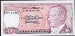7.Emisyon 2.Tertip 100 Lira E88 429817 Çilaltı Çil