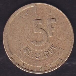 Belçika 5 Frank 1986