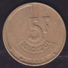 Belçika 5 Frank 1986
