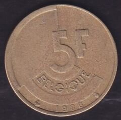 Belçika 5 Frank 1986