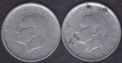 1960 Yılı 1 Lira Temiz (Ters Düz Takım )
