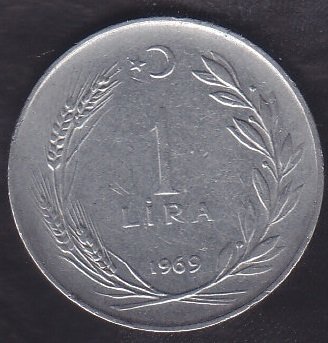 1969 YILI 1 LİRA ( DÜZ )
