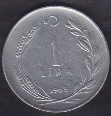 1969 YILI 1 LİRA ( DÜZ )