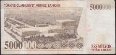 7.Emisyon 5 000 000 Lira F51 493604 Çok Temiz