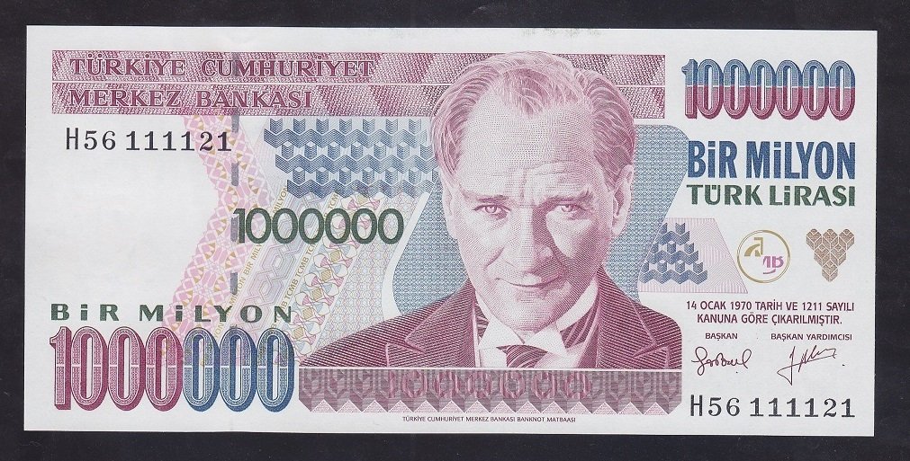 7.EMİSYON 2.TERTİP 1 000 000 LİRA H56 111121 ÇİLALTI ÇİL