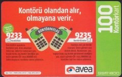 AVEA HAZIR KART 100 KONTÖR - KONTÖR PAYLAŞ - SKT 2010