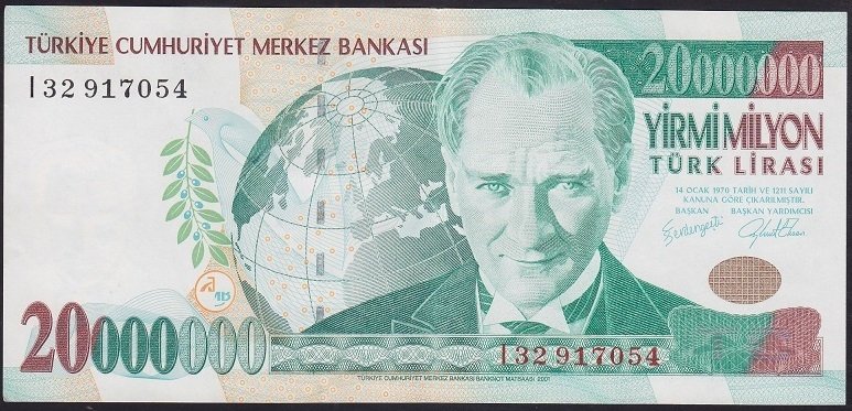 7.EMİSYON 20 000 000 LİRA I32 917054 ÇİLALTI