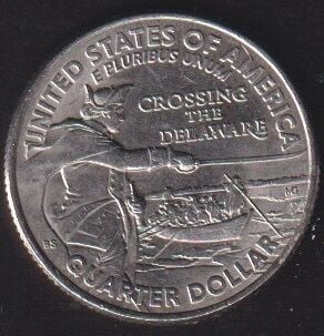 Amerika Çeyrek Dolar 2021 P George Washington - Delaware'i Geçmek