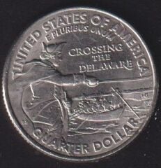 Amerika Çeyrek Dolar 2021 P George Washington - Delaware'i Geçmek