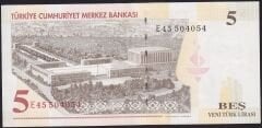 8.Emisyon 5 YTL E45 504054 Ççt Çilaltı